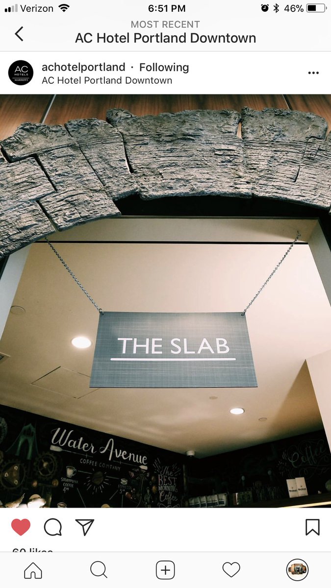 Come see us in the morning <a href="/achotelportland/">AC Hotel Portland</a> #theslabpdx #coffee <a href="/wateravecoffee/">Water Avenue Coffee</a>