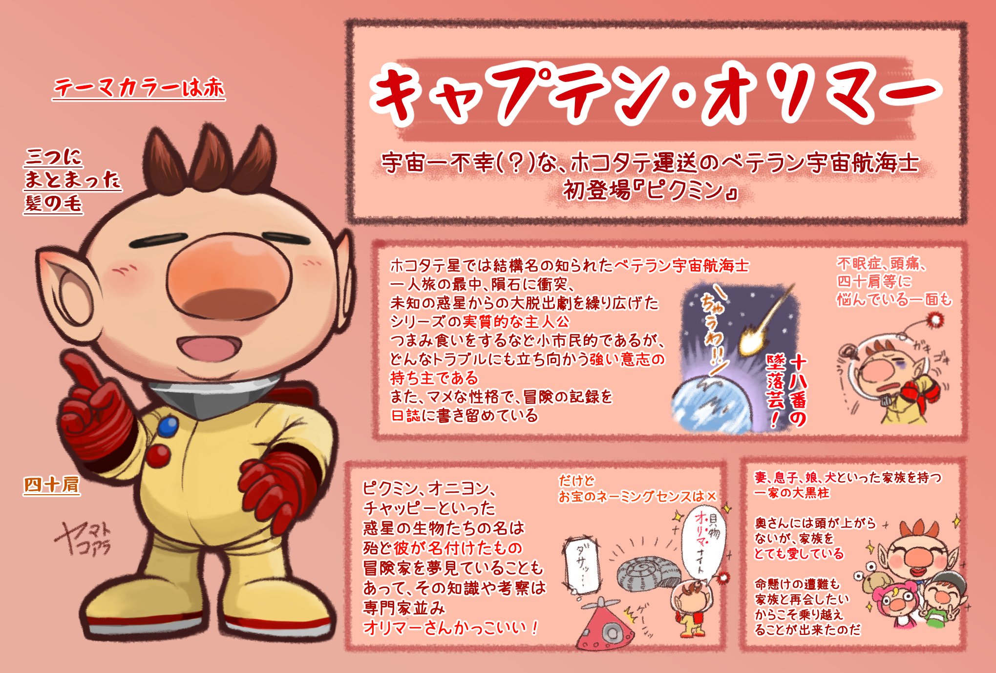 ヤマトコアラ Op Twitter ピクミンシリーズ の主人公たちのプレゼン ホコタテ星人編 を描いてみました オリマーって誰 ホコタテ星人って そんな初心者に向けたイメージのプレゼンです 絵を描くとき 性格を見直すのに使ってもらえたらうれしいです 情報
