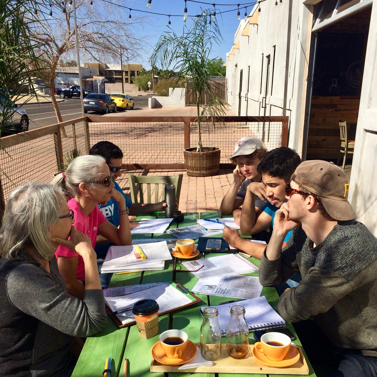 cclatasu's tweet photo. Thanks all who came out this morning to work on #climate letter-writing! We’re enjoying the 75 degree February temps, but, yknow, that’s 5 degrees warmer than normal. #ActOnClimate #PutAPriceOnIt #UndoYourPart https://t.co/IH6AWtrwg5