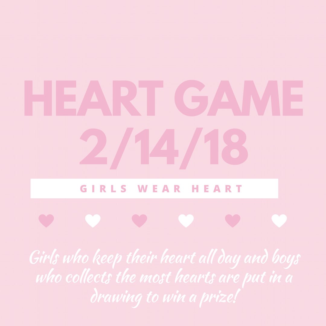 OwassoSTUCO's tweet photo. Girls of all grades will receive a heart in their 1st hour or the office if you have a TCC class!! https://t.co/6iJwOd4usy