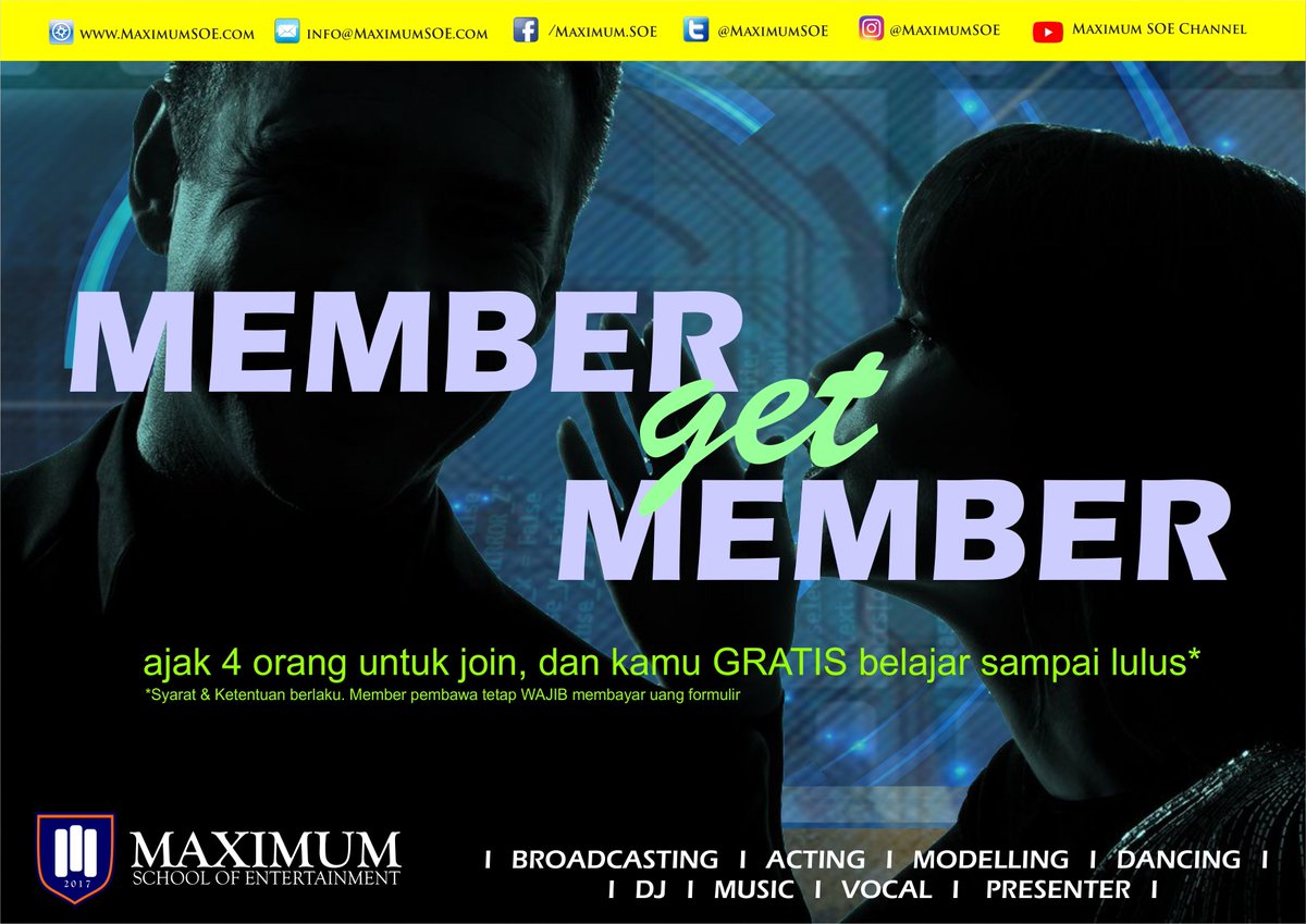 MaximumSoe's tweet image. PROMO !! 

ajak 4 orang, kamu nanti GRATIS belajara sampai lulus

BURUAN....