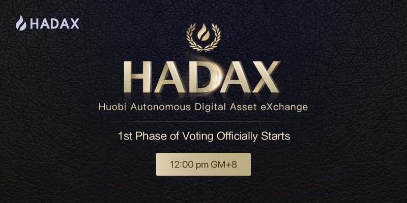 HTX_Global's tweet photo. HADAX will be opened for 1st Phase of Voting officially starting from 12:00pm (GMT+8) TODAY,  12 February 2018. #hadex #huobipro #huobi #CryptocurrencyExchange #cryptocurrency #cryptocurrencies #digitalassets #Voting https://t.co/i9gEANOkay