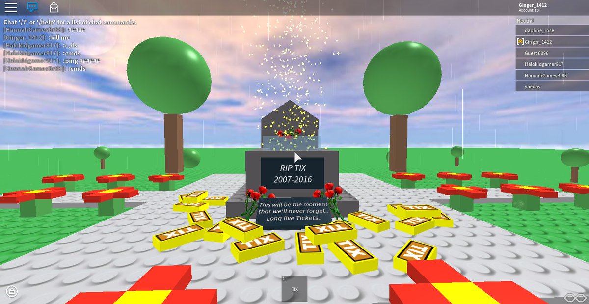 Braden Beaghley On Twitter Kreekcraft Idk If You Were On Roblox When Tix Was Removed But This Was A Sad Day For Robloxia Also I Lost My Distrack Of Tix I Was - roblox 2007 tix