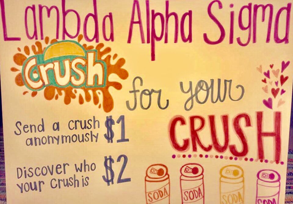 TTULAS's tweet photo. Stop by Oakley Hall this week Monday through Wednesday 10-2 and get a Crush for your crush!❤️ https://t.co/yW4Qzc8Xok