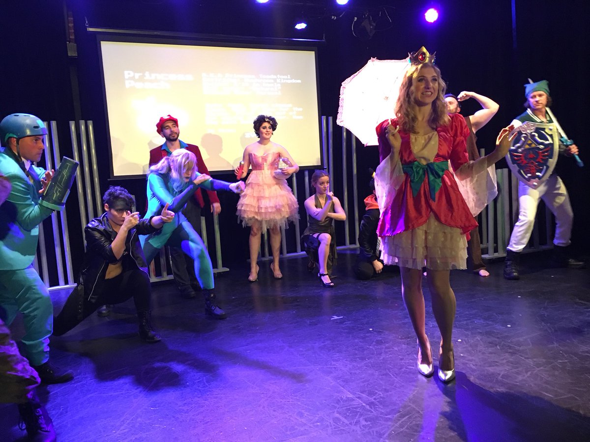 LionmightMusic's tweet photo. Enjoying the last show of #TheVideoGames! @MBStage #VG03 https://t.co/EDUz993NxF