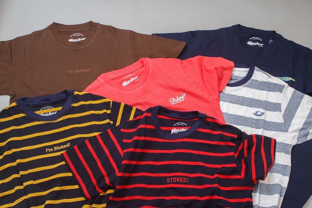 Stoked tees collection from <a href="/moskavofficial/">Moskav</a> now available. Follow instagram.com/chmbrs.shop for catalog.