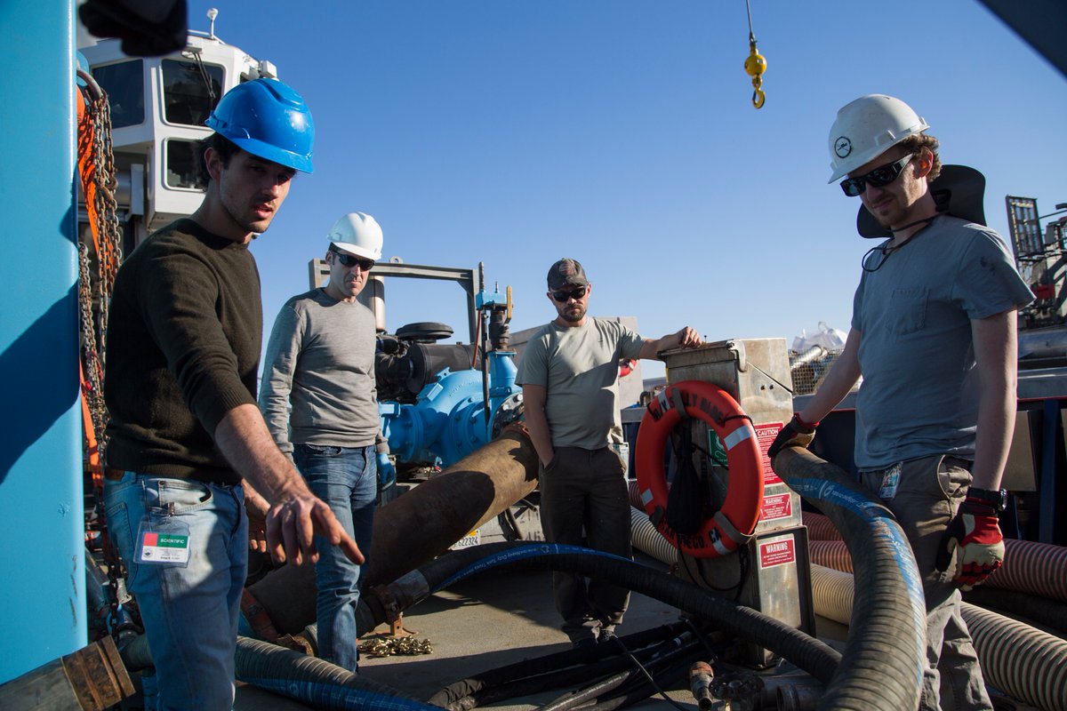MITMechE's tweet image. Yesterday, Professor Thomas Peacock and a team of researchers from @Scripps_Ocean loaded up the @RVSallyRide for an eight day cruise to study the environmental impacts of deep-sea mining #environment #ocean
