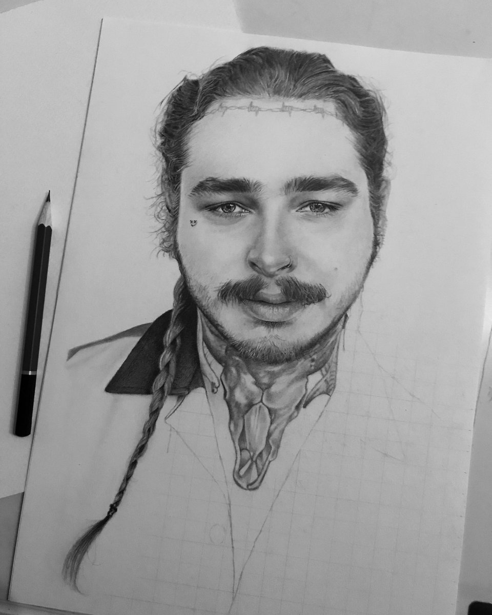 Featured image of post Post Malone Pencil Drawing Post malone beerbongs bentleys photo print poster 2019