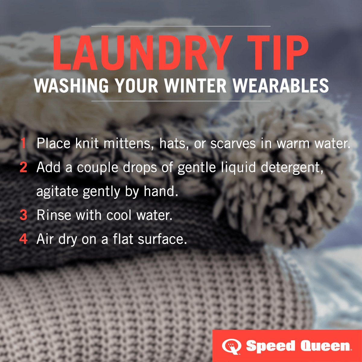 SuperStoreVT's tweet image. Use these tips to care for your winter wearables.