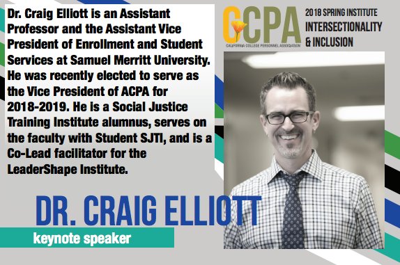 CCPA_Updates's tweet photo. The #CCPASpring Institute is excited to announce Dr. Charles H.F. Davis III and Dr. Craig Elliott as our keynote speakers! Register now. https://t.co/2Kx9q3I0dX