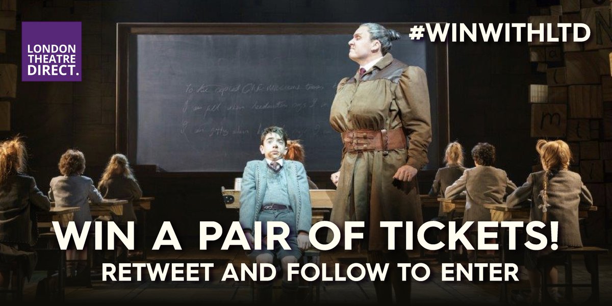 theatre_direct's tweet photo. 📚 COMPETITION ALERT! 📚 Fancy winning a pair of tickets to see Matilda The Musical? Simply RT &amp; FOLLOW to be in with a chance to #win this genius prize! The #competition winner will be announced on Monday 5 March - good luck everyone! #WinWithLTD - https://t.co/AQ2fOxVOGp https://t.co/3rbQ9H2hsi