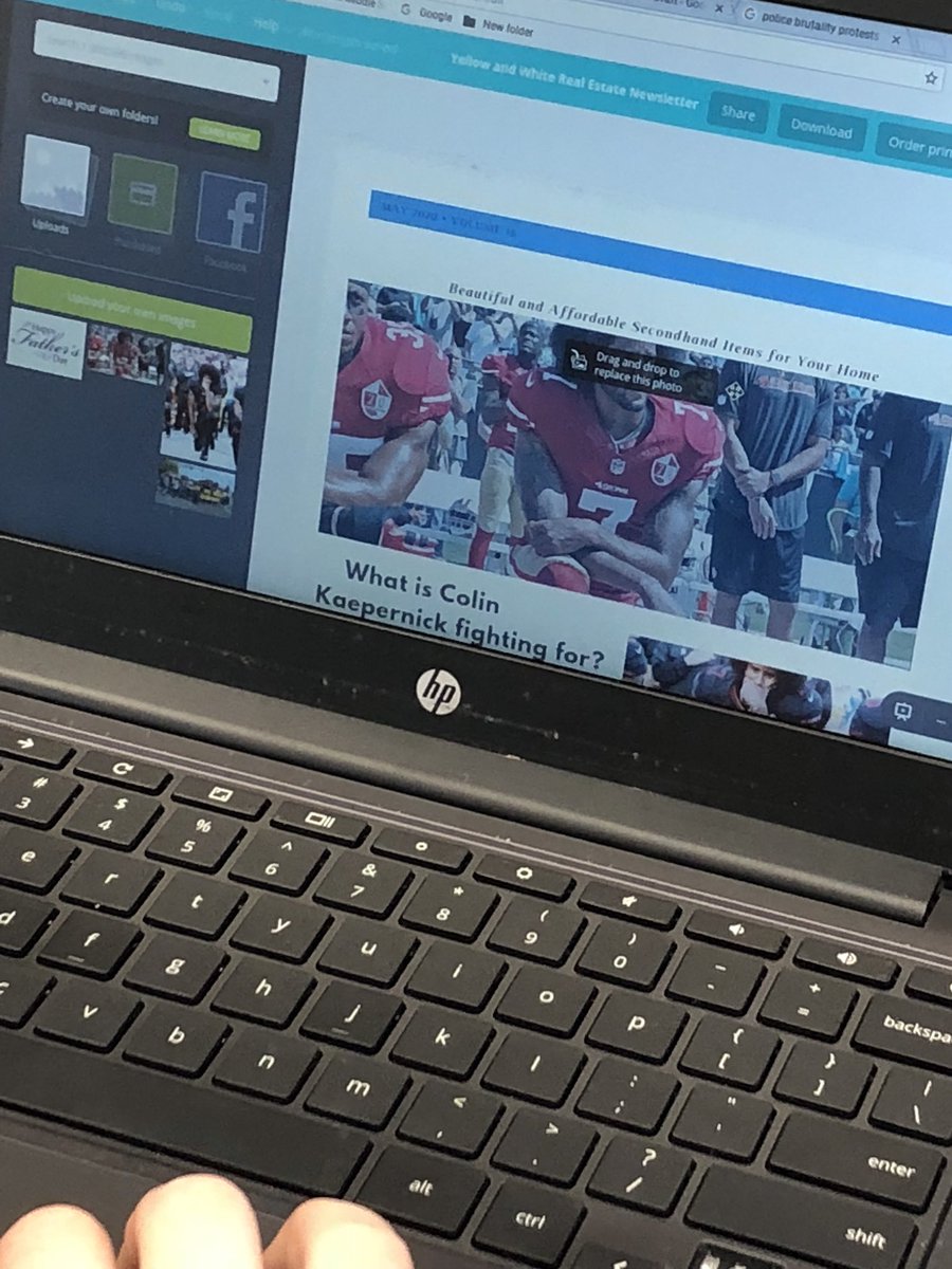 edtechMS's tweet photo. Gr6 Ss in Mrs. Conde’s class use #canva to publish informational newsletters to share with their peers #thompsonmspride #MTPSwrites https://t.co/zcbHW5iLfM