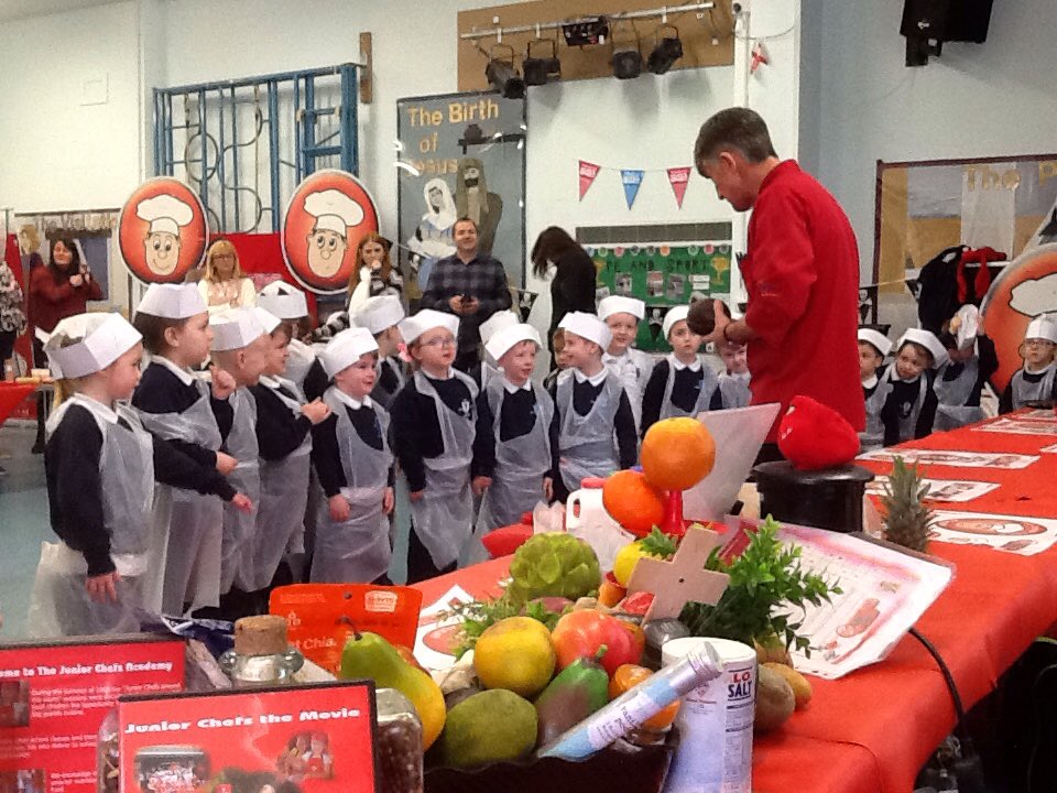 HFCronton's tweet photo. Reception had a great time making  Pirate Creole on Friday with @jnrchefs! Thank you to the parents and family members who came and supported the children. https://t.co/rgPARTGpAD