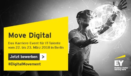 UNI.DE Karriere-Tipp: EY "Move Digital" - In inspirierenden Vorträgen sowie interaktiven Barcamps und Workshops lernen Sie EY als Arbeitgeber kennen und erhalten spannende Einblicke in neueste digitale Trends: uni.de/tracking/237488