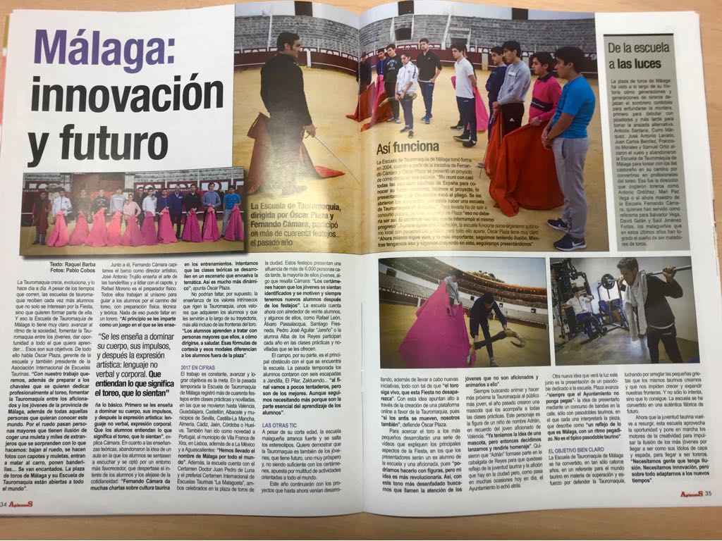 EsTauMa's tweet photo. Muchas gracias  @aplausos por este reportaje. @diputacionMLG @AIETaurinas @ftorodelidia @torosmalaga @AAETPedroRomero @PSOEdipmlg @CsMalaga @_utama_ @malaga @ https://t.co/y69zW9KPrL