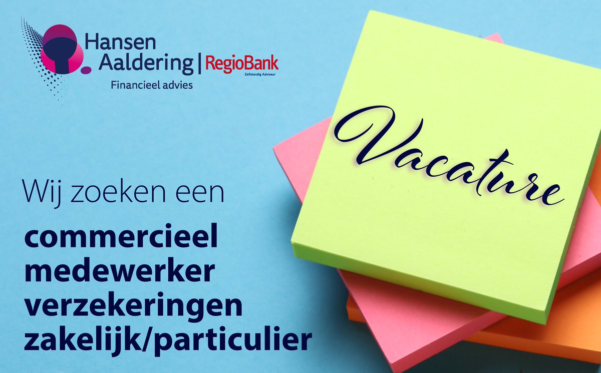 #Vacature:
Voor ons kantoor in #Didam zoeken wij een commercieel medewerker verzekeringen zakelijk/particulier. hansenaaldering.nl/vacatures.html
