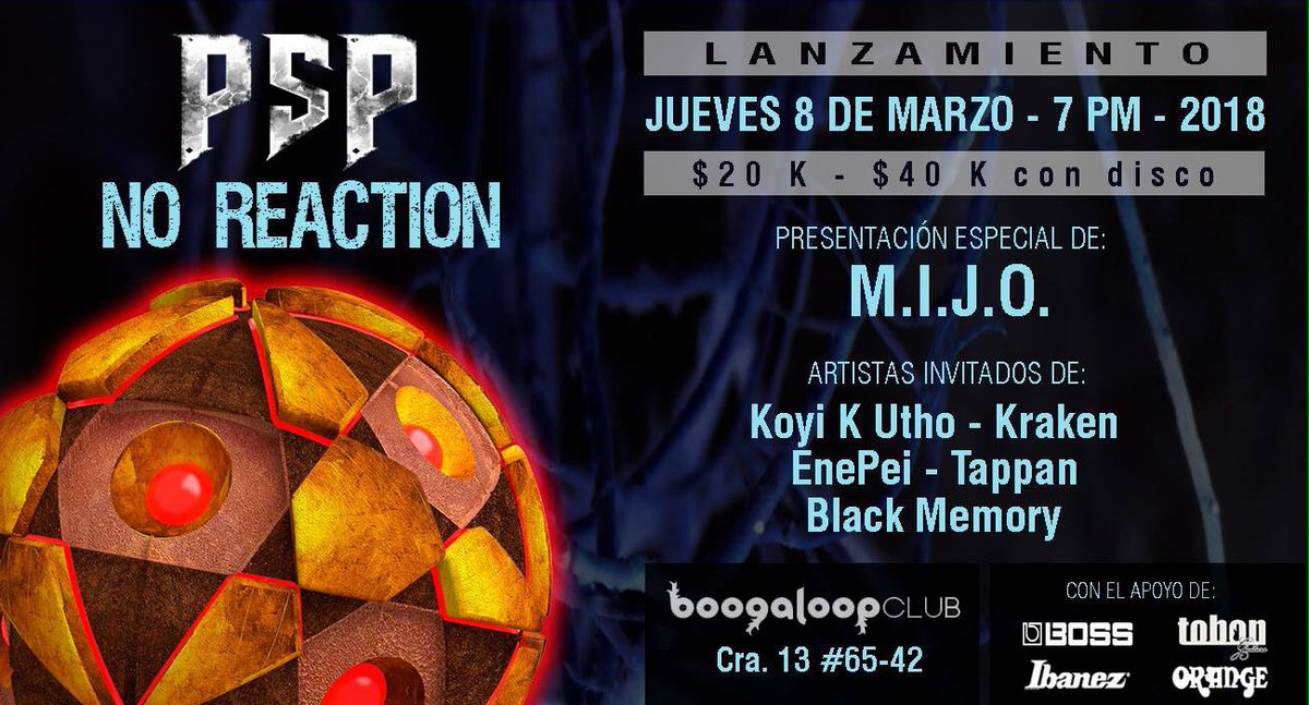 8 de marzo lanzamiento del 4 disco de PSP!! Evento imperdible para amantes del rock: