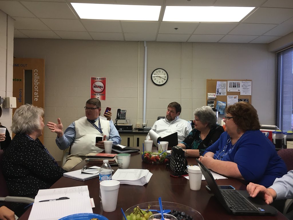 @DCBE leadership team shares observational walk through data with Principal <a href="/dsibogdan/">Debbie Bogdan</a>