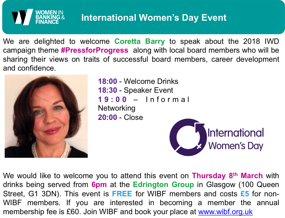 dicksonmaria2's tweet photo. WIBF Event - GLASGOW - IWD Networking Event - Thursday 8th March, 6-8pm @WIBFtweets https://t.co/wgIRSoEsFb