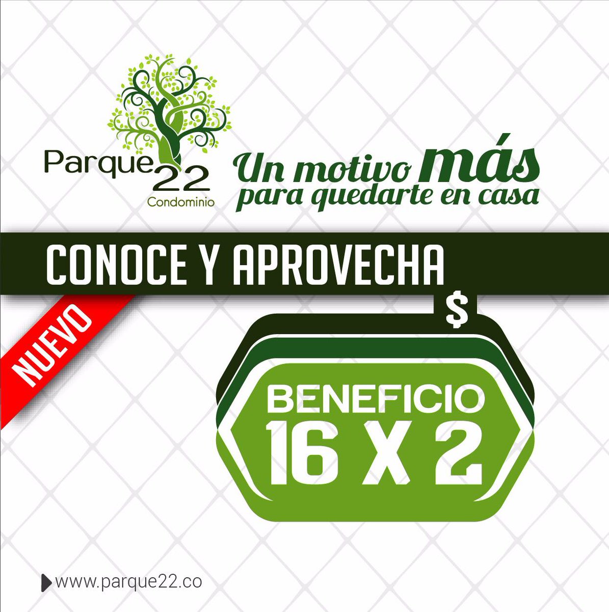 ProurbeSA's tweet photo. !Es ahora o nunca¡, ven y  conoce del beneficio 16X2 de Parque 22 Condominio, la mejor alternativa para comprar tu propio apartamento, !Más fácil Imposible!. @ProurbeSA  @vanguardiacom  #FelizLunes #facil #beneficios https://t.co/rnEmhDcJ51
