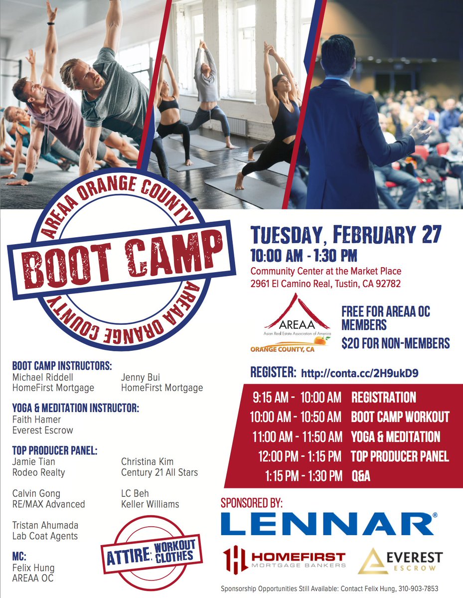 felixhung's tweet photo. This event will be talked about for the rest of the year.

Will you miss it?

Register at the link below. 
https://t.co/I2yAh9eN3b…

Free for current AREAA OC members and $20 for Non-Members.

Water, Coffee and Snacks Provided.

https://t.co/jG9qfiiOwS https://t.co/ryI4qtngI9