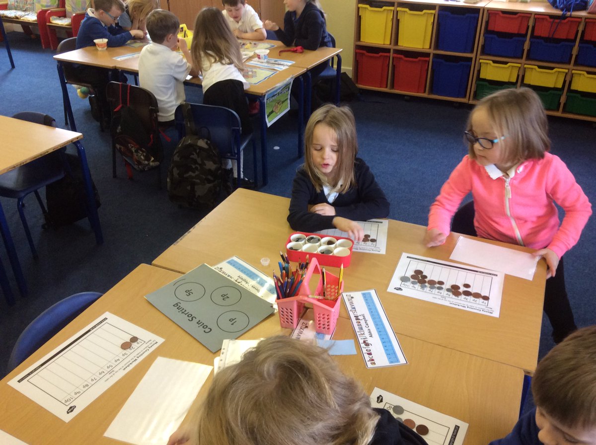 P2 enjoying learning about money