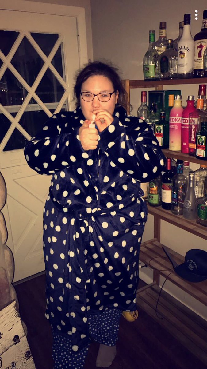 SchuermanTaylor's tweet photo. Bethy loves to be in her robe! This is just day 1 of #bethsbirthdayweek https://t.co/ObWHXoccDc