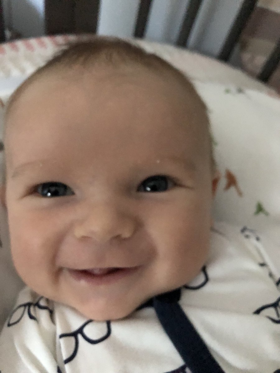 aunder's tweet image. My kiddo is 8 weeks old and this morning he really grinned for the first time and I’m pretty sure I could overturn a vehicle with my bare hands right now