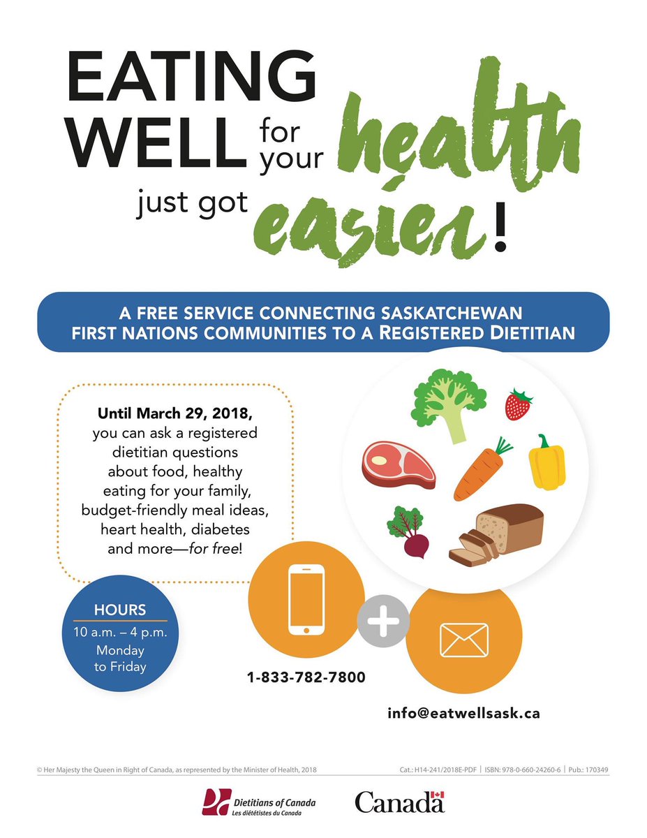 EatSmartSK's tweet photo. Got nutrition questions?  We’ve got you covered!  Get nutrition advice from a registered dietitian by contacting the service below!  Open to ANYONE in SK!! https://t.co/nonpBs33ZV