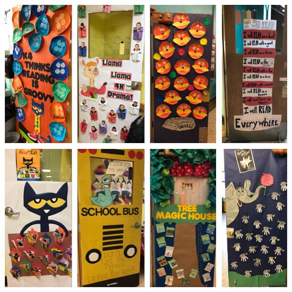 bhart610's tweet image. You can find magic wherever you look.  Sit back &amp;amp; relax.  All you need is a book.  - Dr. Seuss #saspride all over the building with our favorite books! Have you read them?#sasreadingweek #ReadAcrossAmerica