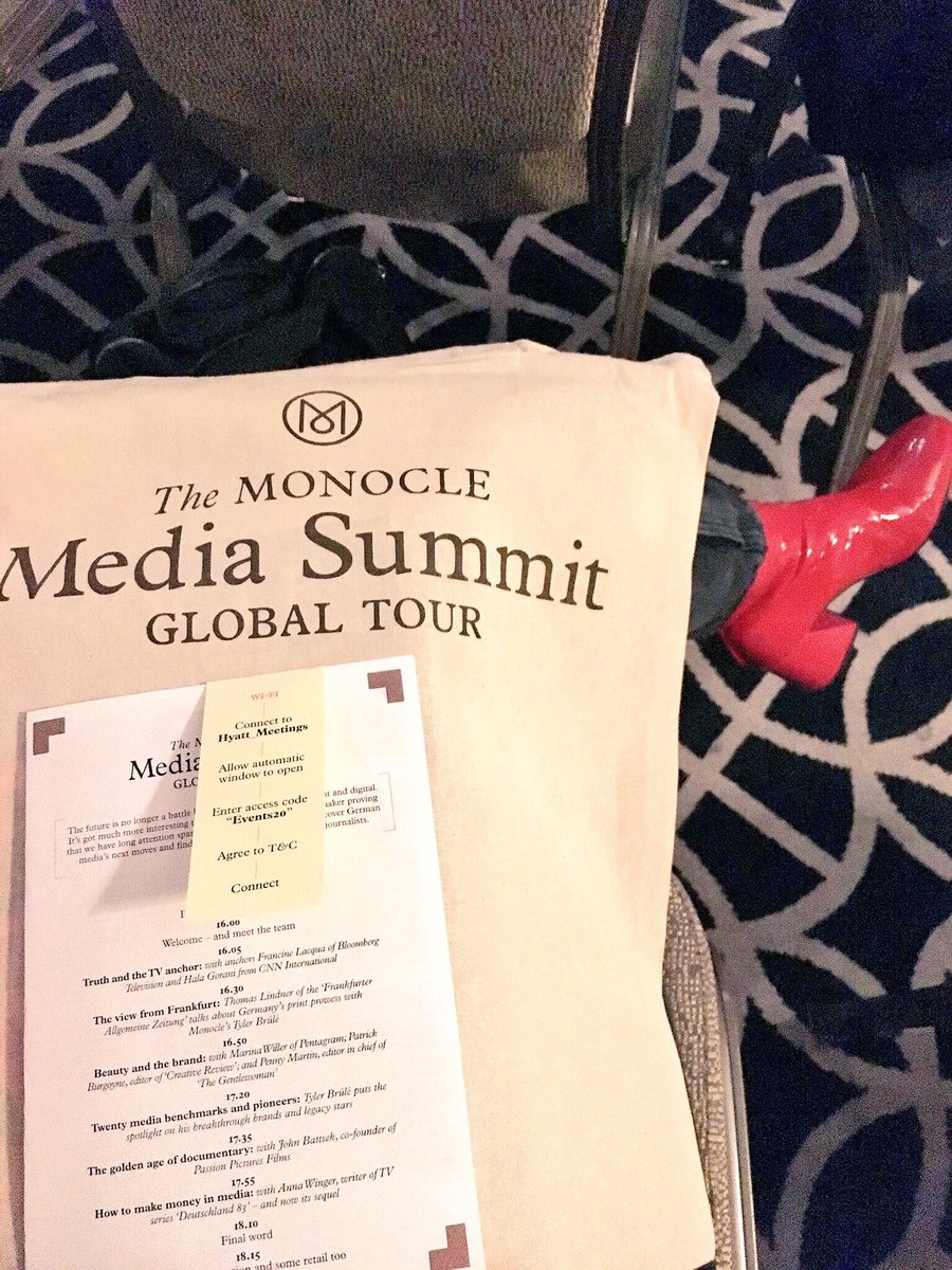 Learning about the future of the media landscape today at the #MonocleMediaSummit. Excited to hear from female influencers <a href="/PennyJaneMartin/">Penny Martin</a> and @annawinger 🙌🏻 #broadcast #design #publishing