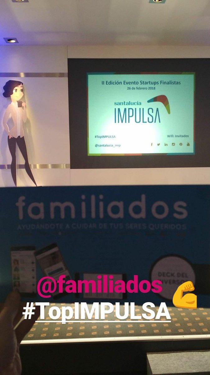 crisarazu's tweet photo. @familiadoscom en la final de los premios santalucia IMPULSA.  #TopIMPULSA 
Vamos!! https://t.co/FNYmKvicKr