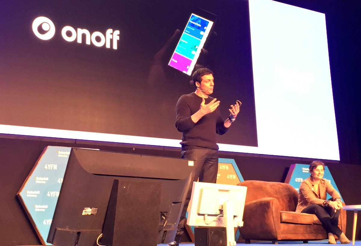 cofoundermag's tweet photo. The cover story of @cofoundermag issue on stage @taigkhris #onoffapp #estonianmafia #Nordicmade #4YFN18 #mwc18 https://t.co/EicQFW84tk