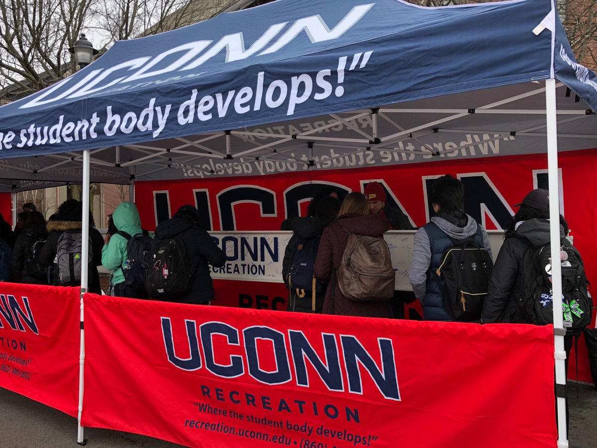 UConnRec's tweet photo. Come &amp; sign the beam. We are waiting for you! Fairfield Way until 2 pm. https://t.co/WMXAS4drE5