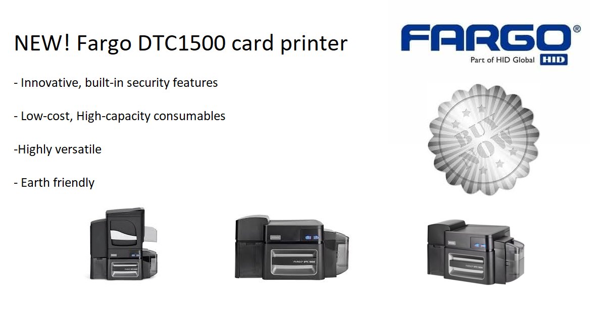 New Fargo DTC1500 Card printer available now. It offers the convenience and lower cost of high-capacity consumables along with a comprehensive feature set and innovative, easy-to-implement security elements. Click to buy now  ow.ly/xnxB30iCzwP