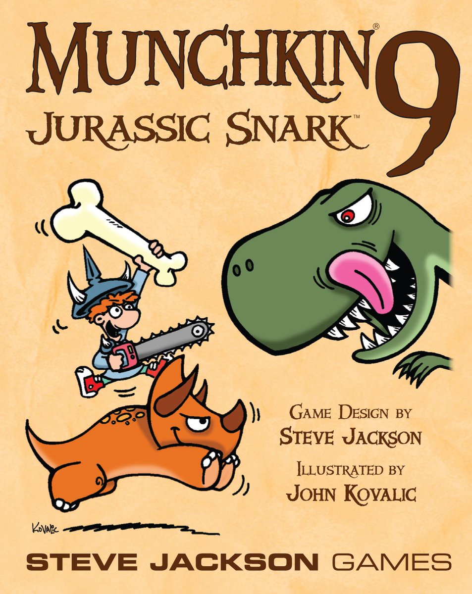 BoardGameGeek's tweet image. Everything&apos;s turning up dinosaur in 2018, with @SJGames announcing Munchkin 9: Jurassic Snark for release in October 2018. BGG game page: boardgamegeek.com/boardgameexpan… —WEM