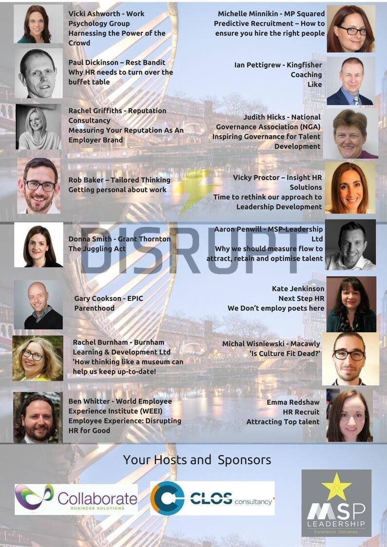 I’m speaking at <a href="/DisruptHRMcr/">DisruptHRMcr</a> all about #flow and how measuring time spent in this state can add value to organisations and talent