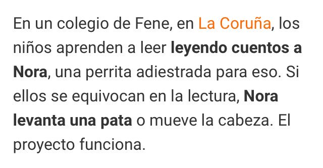 “Si ellos se equivocan en la lectura, Nora levanta una pata”