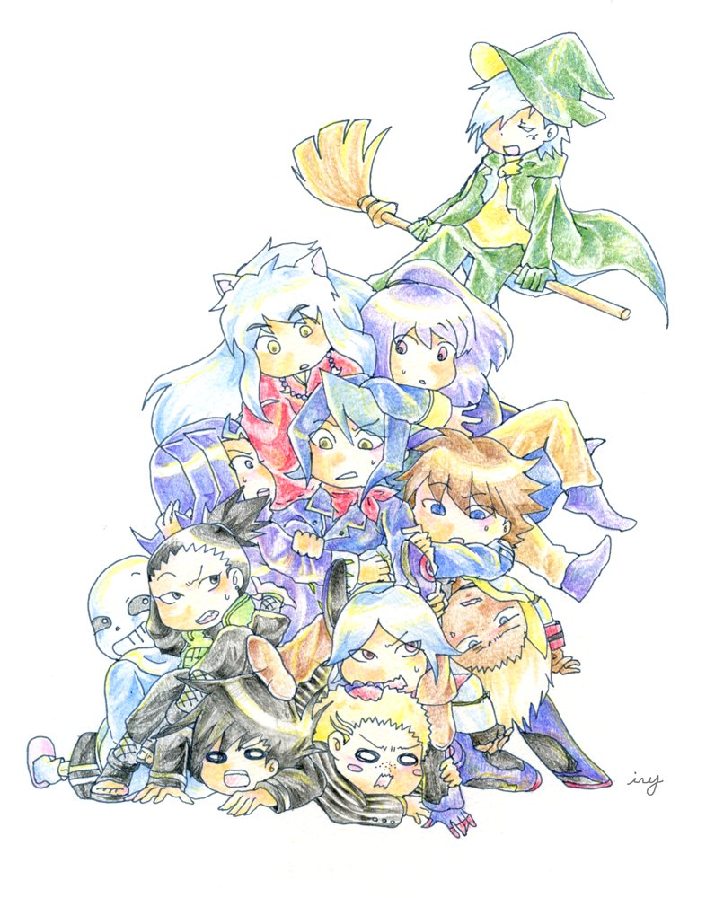 tutaivy's tweet photo. 自己紹介代わりの嫁(2016年度版、2017年度版、2018年度遊戯王版)と描くかもしれないリクエスト箱置いときますね
お題箱＞https://t.co/K8K9JoVV9u https://t.co/BsmUPhw0rw