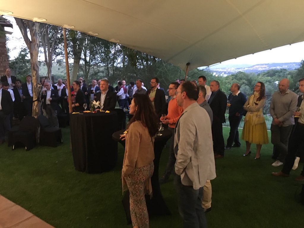 Receptie bij Hubert Cooreman, Belgisch ambassadeur van Zuid-Afrika. ‘Sky high expectations for the new president Ramaphosa’ #Vokabesoek <a href="/Geert_D8/">Geert Moerman</a> <a href="/VOKA_OVL/">Voka Oost-Vlaanderen</a>