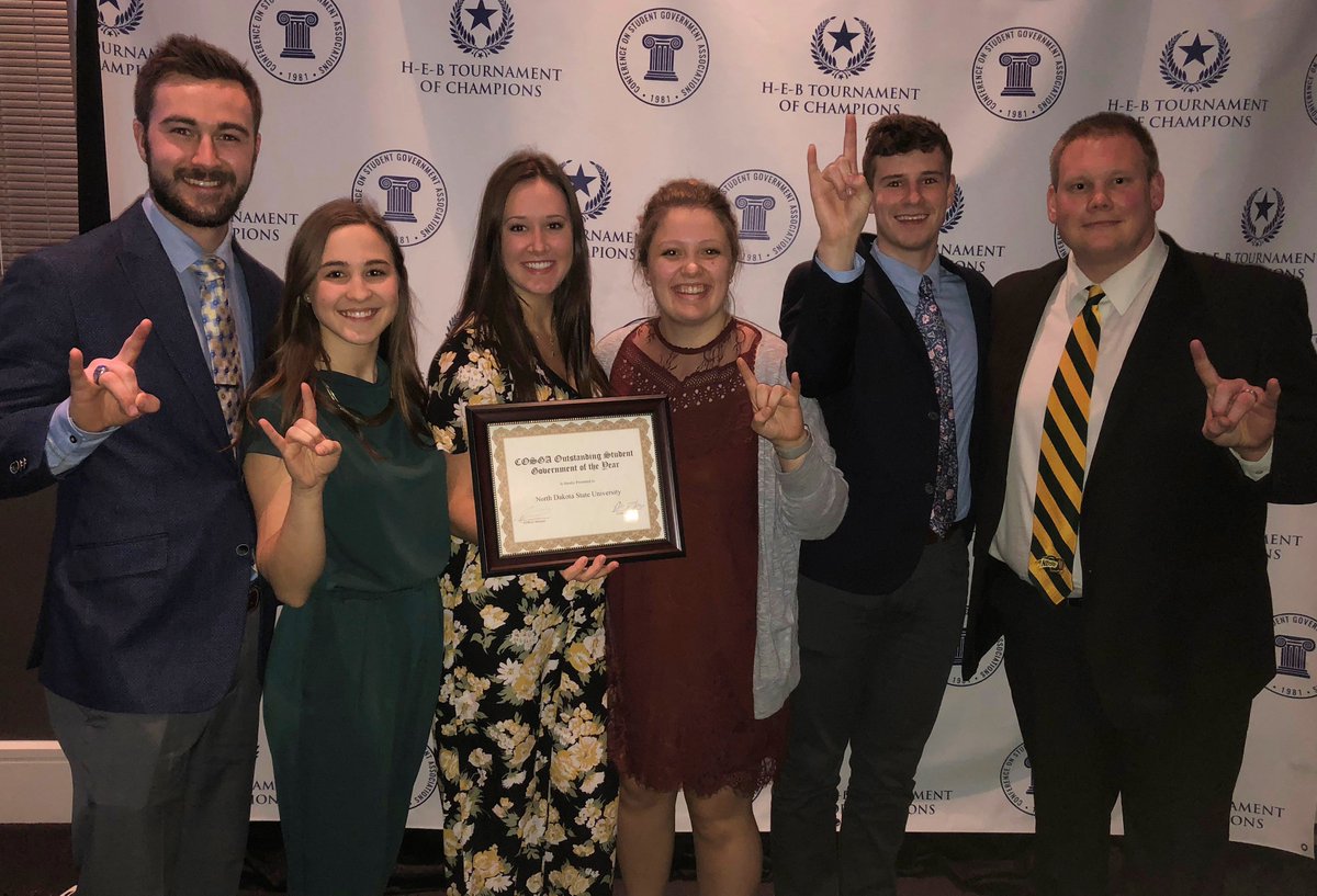 Winning Student Government of the Year isn't something we could have done without the support of our University. Hey @NDSU, thanks for being #studentfocused!