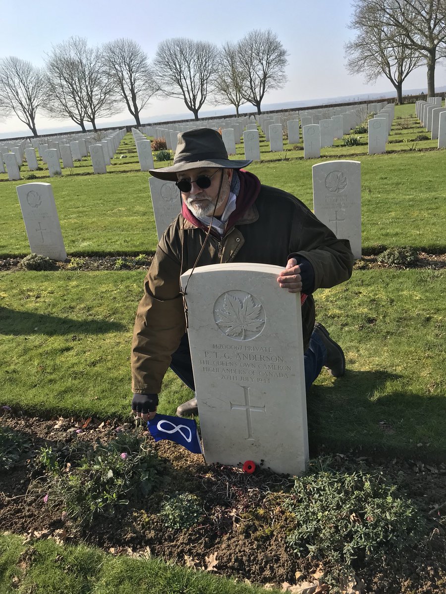 Professor Anderson told us the life story of his relative Private Anderson - a Métis soldier from Manitoba