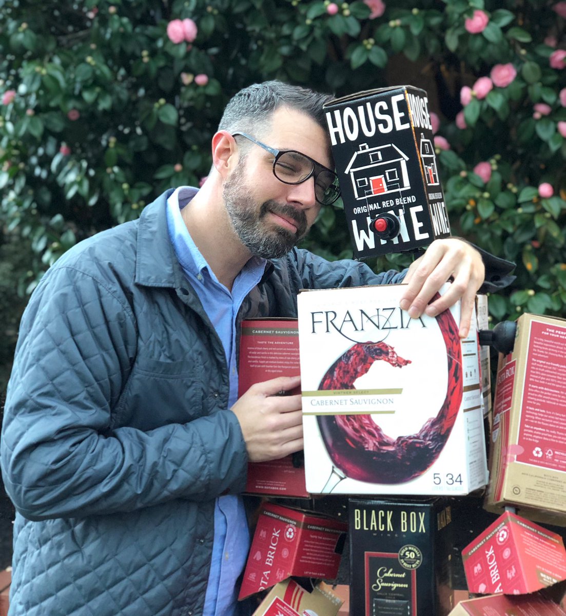 i do not have a boyfriend so i made one out of boxes of wine