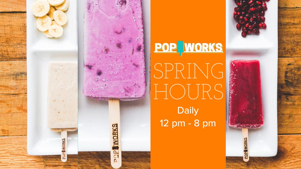 ThePopWorks's tweet image. We are ready to serve you daily! Pop in and say hey :) We would love to see ya! #PopworksBG #ArtisanPops #SpringHours #OpenDaily #POPS #Fruity&amp;amp;Creamy #SweetTreat #HealthySnack #FreshlyMade