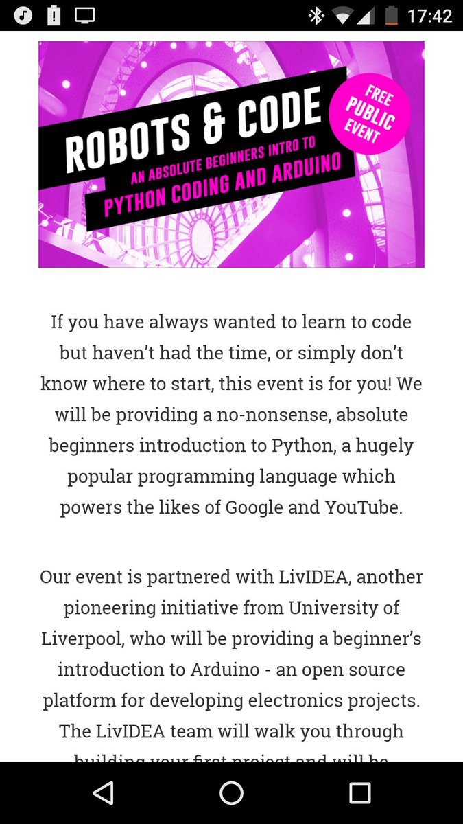hipyliv's tweet image. Register now at hipy.uk for #RobotsAndCode @Liverpoollib on 23 March 5 - 8pm. @engage @livuni
