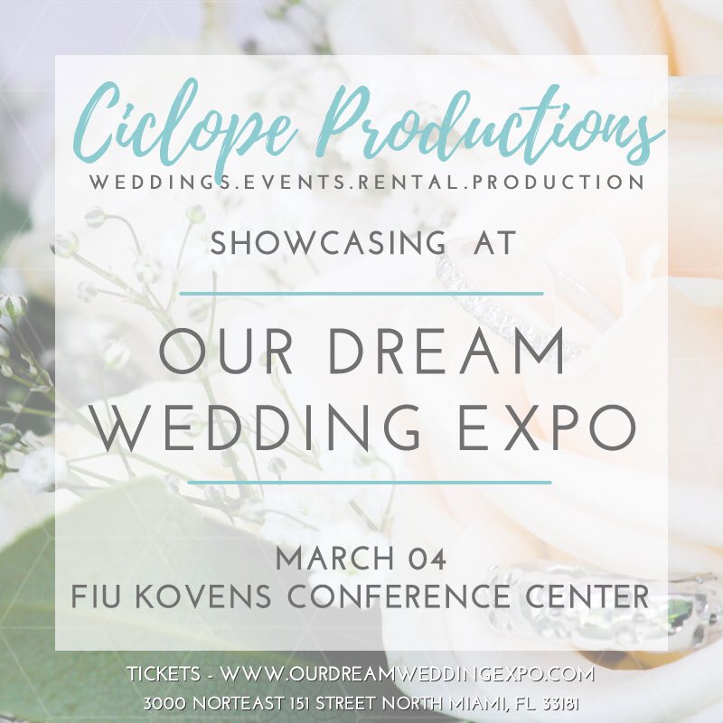 Start planning your dream wedding in Miami! This Sunday March 4 from 12pm to 4pm #engaged #inarelationship #dreamwedding #miamibride #miamivenue #weddingplanning #weddingideas #weddingvenue #weddingdress #weddingexpo #weddinghoneymoon #bridalshow #weddingphotographer #futuremrs