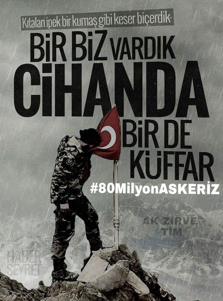 #YüzyılınRövanşıAfrin

Allah'ın izniyle bundan sonra dosta güven düşmana korku veren bir ülke olacak TÜRKİYE'm
80 Milyon Askeriz 🇹🇷