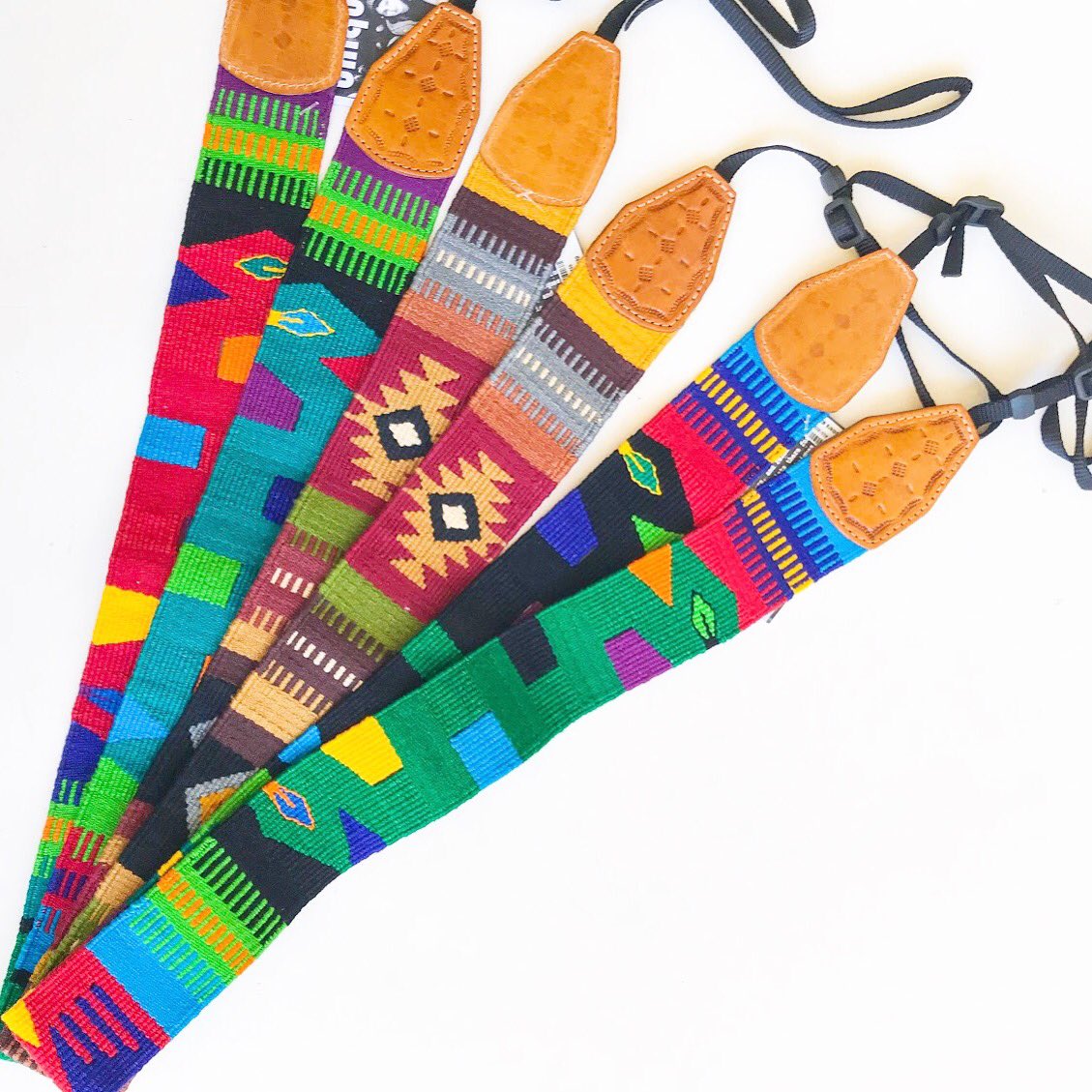 UniqueBatik's tweet image. Calling all photographers! Our  brightly colored woven camera strap is handmade in Guatemala. It has genuine leather ends with hand stamped designs.