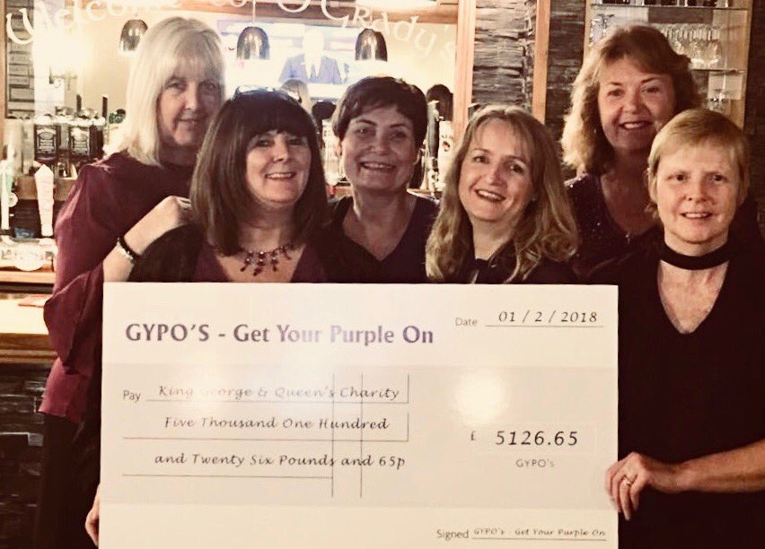 Very proud of ourselves.  Our fundraiser donation for Care of the elderly King George and Queens.