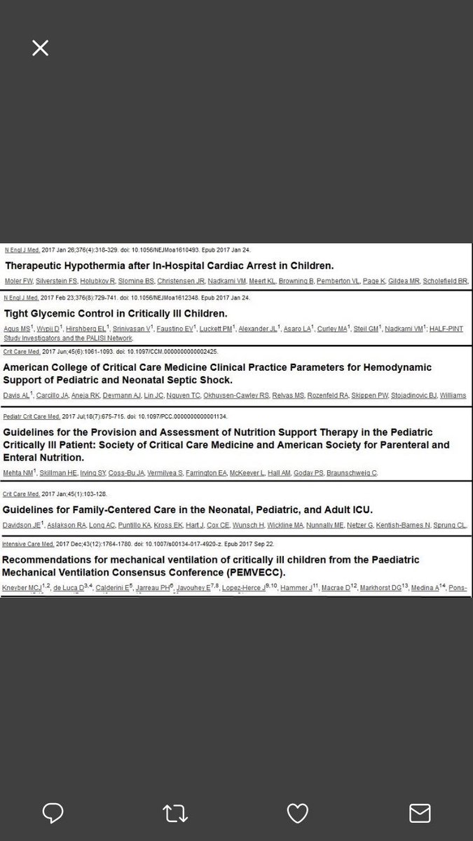 MichaelCMcCrory's tweet photo. Thanks to all who attended pediatrics year in review! Here are my clinical papers references #PedsICU47 #CCC47 https://t.co/YliT99tuxX